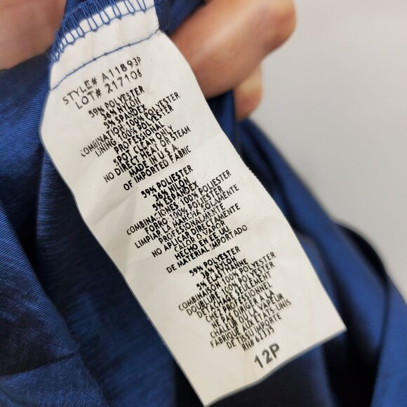 Vintage Betsy & Adam Blue Y2K Whimsigoth Homecoming Cocktail Dress‎ 12 Petite - Picture 7 of 7